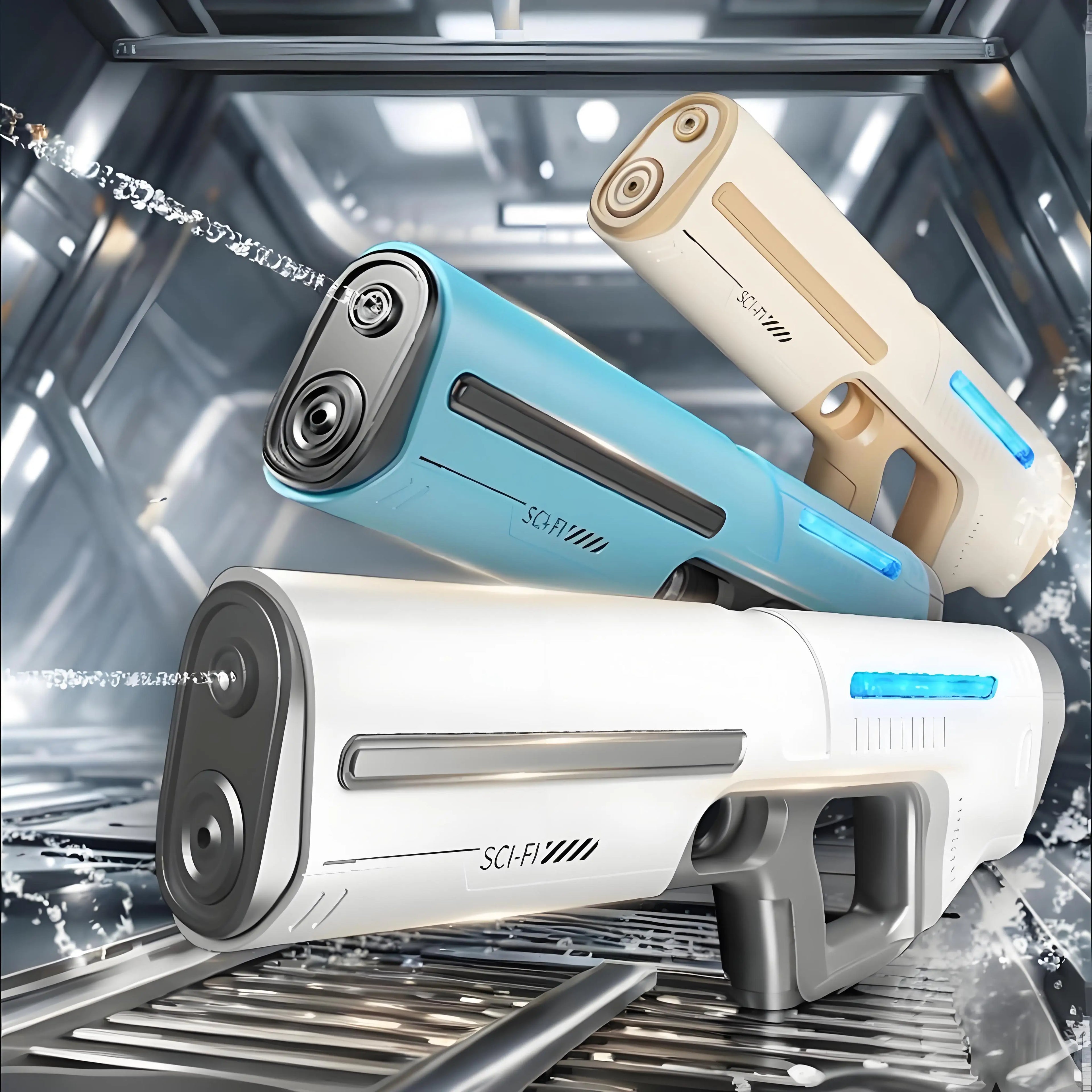 AquaBlast – Elektryczny Pistolet Wodny USB z Automatycznym Zasysaniem